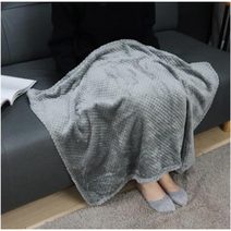 부드러운 밍크 무릎 담요 그레이색 (70x100cm)