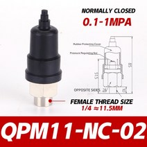 QPM 마이크로 조정 가능한 공압 공기 압력 스위치 압축기 유압 다이어프램 자동 컨트롤러 QPM11-NO-01 NC, 06 QPM11-NC-02 Female