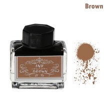만년필 탄소 없는 컬러풀 잉크 15ML 1 병 그림 글씨 그래피티 용품 깃털 펜 프린터 화학, brown