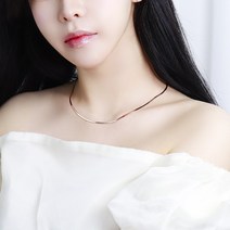 14K 18K 뱀줄 목걸이 스네이크 오메가 체인 초커 데일리 레이어드 여자 친구 선물