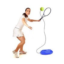 혼자치는 테니스 리턴볼 받침 고무줄 연습 세트, 세트 (물통+공)