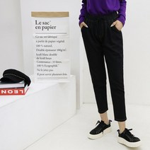 이젠 여성 데님 스트링 핀턱 배기팬츠