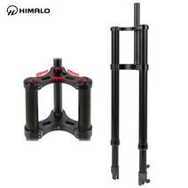 자전거포크 HIMALO 인버티드 팻 포크 스노우 바이크 스프링 오일 서스펜션 퀵 릴리스 QR 40 타이어 12 인치 20 26 135mm 9mm, 26inch
