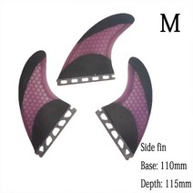 서핑보드 여러 크기 Fut-3-Fin 통관 S M 대형 서핑 보드 핀 트라이 세트 액세서리 carbonfiber 지느러미, 핑크 -m