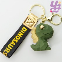 예지스토리 다이노소어 가죽스트렙 키링 키홀더 가방 악세사리, 그린다이노