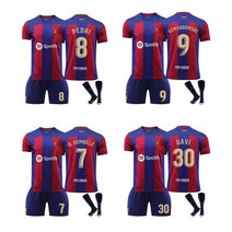 23-24 바르셀로나유니폼 성인 어린이 주니어 축구 홈 유니폼 상하의 세트+양말