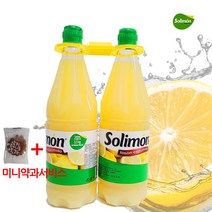 산들에바람 솔리몬 스퀴즈드 레몬 100% 레몬원액 레몬주스 비농축원액 미니약과 서비스증정, 1L, 2개