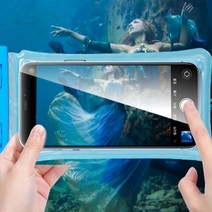 MS 스마트폰 에어 방수팩 IPX8등급 방수팩 1+1, 블랙1P 블루1P