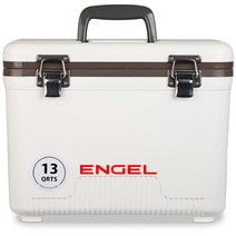 Engel UC13 13쿼트 누출 방지 밀폐 드라이박스 쿨러 및 소형 하드 쉘 런치 박스 남성 및 여성용 아이스 망고, White