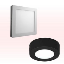 바담 직부등 LED사각/원형엣지MX 설치문의, 블랙_6사각직부(하얀빛)