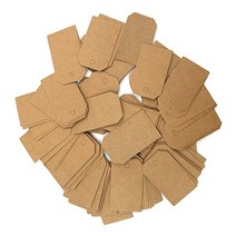 펀칭 무지 종이 라벨 크라프트 100P 대용량 종이택