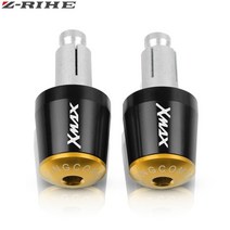 오토바이 핸들바 핸들 바이크 크로스바 멀티 xmax 78quot용 액세서리 22mm 바 핸드 그립 바 엔드 캡 yamaha xmax 125 250 300 400 x max, 블랙 골드