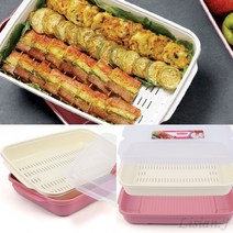 리시안제이 물빠짐용기 3.7L 타공채반 플라스틱채반