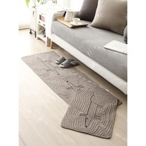 미끄럼방지 따뜻한 면소재 주방 배란다앞 발매트 꾸미기 층간소음매트 발깔개 화장실, 주방매트-브라운