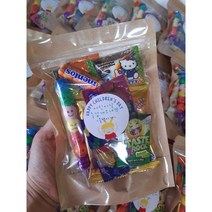 [금자네까까봉지]어린이집 단체선물 생일답례품 유치원 생일선물 꼬치색연필 간식꾸러미 구디백