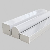 입체 사각 ㄷ 경관바 40mm 경관봉 LED 평면 입체 사각 라운드 케이스 알루미늄 일자 조명, 라운드 경관바 100mm, 1개