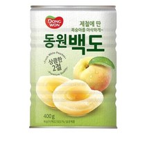 동원 백도 복숭아 통조림, 6개, 400g