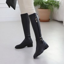 천연소가죽 슬림핏 스판 롱부츠 3cm 6cm