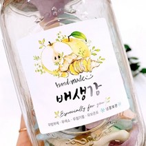 No.104 배 생강 수제청 과일청 스티커 (10매)