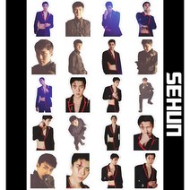 EXO 아이돌 포토카드 굿즈 여행스티커 세트 빈티지 다꾸 다이어리 노트북 캐리어꾸미기, 오세훈