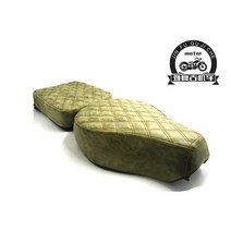 슈퍼커브2인시트 슈퍼커브1.5시트 슈퍼커브리어시트 슈퍼커브텐덤시트 슈퍼커브탠덤시트, 앞좌석 쿠션, 그린 더블 라인 다이아몬드 시트 쿠션, 1개