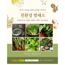 [Farm Nature] 친환경 쌈채소, 치커리 1kg, 1개