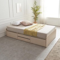 자취방 서랍형 수납침대 슈퍼싱글 프레임 BED 부부트윈 고등학생 SS 원룸, 라이트메이플