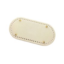 가방밑판 제작 공방 뜨개 diy 니트 가방용 수제 타원형 바닥 10 가지 크기 PU 가죽 내마모성 액세서리 구멍이 있는 Diy 가방, [05] 18x5cm, [08] Beige