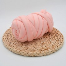 자이언트 얀 카세트 백 귀도리 뜨기 굵기 2cm 블랙 DIY 왕 모찌 실 가방만들기, 16 미트 핑크