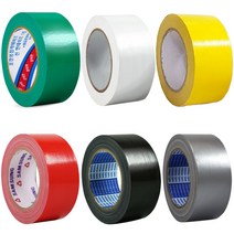 국산 청테이프 칼라 천면테이프 컬러면테이프 50mm 25M, 황색