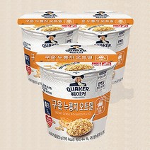 퀘이커 즉석 오트밀 컵 구운 누룽지50g 3입, 상세페이지 참조