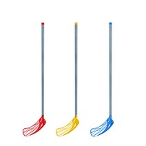 플로어볼 스틱 세트하키 연습 슛팅 훈련 네트 교구 채 소프트 가방 골대 경기용, 왼손잡이, 95cm 옐로우