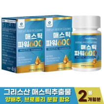 프리미엄 속편한 그리스산 매스틱 추출물 정 2개월분 매스틱 검 브로콜리 감초 양베추 회화나무 추출 분말 메스틱 부모님 어머니 아버지 온가족, 60정 x 2개 (2개월)