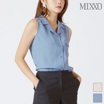 미쏘 셔츠카라 슬리브리스 블라우스 MIWBN9701A