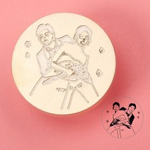 로맨틱 러브 왁스 스탬프 헤드 신부와 신랑 골동품 씰링 Scrapbooking 우표 결혼식 초대장 장식, 01 A
