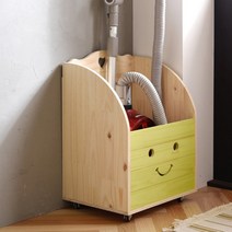 고급형 이동식 원목 이케아 청소기보관함 바퀴달린 우드 청소기 국내제작 다용도 목재수납함, GN22(중형), 내추럴