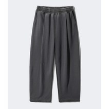 문컬렉션 남녀공용 시그니처 피그먼트 윈턱 와이드 팬츠 워싱 트레이닝 빅사이즈 통큰 츄리닝 바지