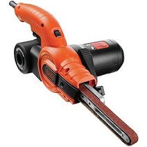 흡입식 Black + Decker 벨트 샌더 KA900E - 목재 금속 석재 석고 세라믹 타일 및 플라스틱용 샌딩 머신 - 샌딩 파일링 샤프닝 및 녹 제거용 - 벨트 치수: 451 x 13mm-30106, 독점 Powerfile 벨트