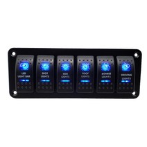 캠핑카 카라반 컨트롤 패널 컨트롤러 LED 스위치 7, 6 갱 스위치 패널