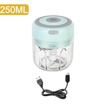 100250ml 미니 전기 마늘 초퍼 usb 충전 생강 으깨는 기계 튼튼한 내구성 칠리 야채 크러셔 주방 도구, 그린250ml