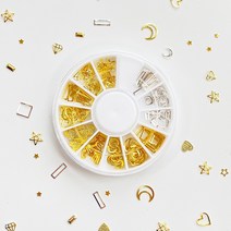 네일파츠 12종세트 네일재료 네일스톤 네일큐빅 셀프네일 네일아트재료, 10칸케이스