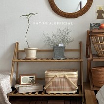 감성 우드 나무 선반 테이블 2단 사다리형 인테리어, 상품선택, 2단사다리(폭70cm)