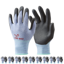한우 HW-602 NBR 코팅장갑 10켤레 혼합색상, 10개