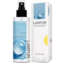 Lamfun 신발 탈취제 스프레이 천연 탈취제 스프레이 발 냄새 제거기 신발 및 체육관 가방 냄새와 악취 제거 냉수 향수 150ml 풋케어