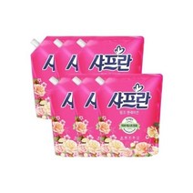 LG생활 샤프란 핑크 센세이 리필2.1L 6개 상쾌하고 깔끔한 향기 코스트코 도매