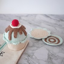 JW손뜨개 코바늘 컵케이크 사탕바구니 티코스터 DIY
