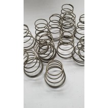 [볼트] 원추형 압축스프링 선경0.9mm 작은내경12.3mm 큰내경19.3mm 전장24.5mm 감김4회 스프링용스텐레스강선 100