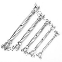 스테인레스 스틸 폐쇄 턴버클 UU 나사 패스너 볼트 후크 와이어 로프 텐셔너 해양 보트 리깅 하드웨어 액세서리, [02] M8