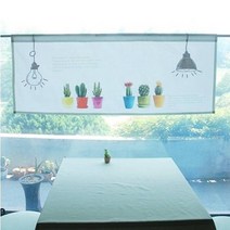 큐티화분 미니커튼 바란스 주방가리개커튼 108x46