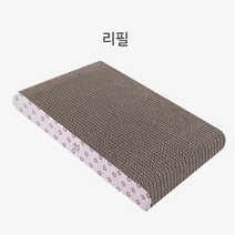 고양이 냉장고 바닥 유리문 흡착식 보드 압축식 패드 공간활용 스트래스 해소 원목 평판 스크래쳐 리필형, 02.리필(스트래쳐)